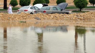 السيول تعلق الدراسة ليوم ثان بالسعودية 1 480366