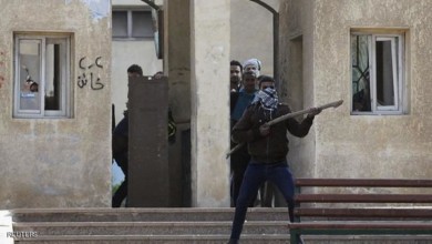 كر وفر داخل جامعة الأزهر 1 510885