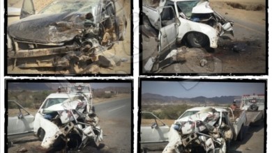 وفاة مقيم سوداني وإصابة 2 في حادث تصادم على طريق بحر ابوسكينة محايل 13832