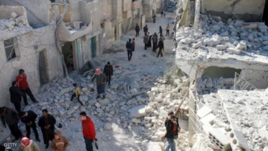 الجيش السوري يقصف مدينة حلب بالبراميل المتفجرة و يقتل 45 مدنيا 1 562683