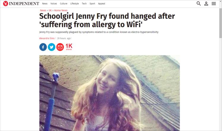 حساسية الواي فاي تدفع فتاة للانتحار