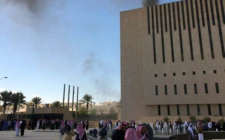 حريق بالتلفزيون السعودي