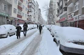 فيديو ..انهيار مرعب للثلوج علي رؤوس المارة بتركيا التلوج بتركيا