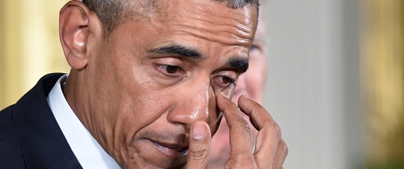 الرئيس اوباما يبكي