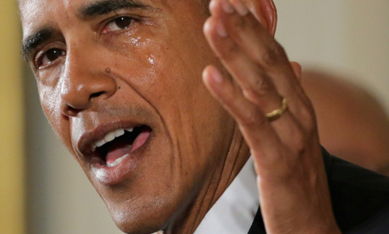 باراك اوباما يبكي