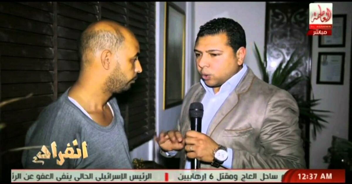 بالفيديو ..مشادة بين مذيع ومتهم بالقتل على الهواء 33598