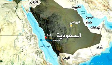 السعودية والسودان خريطة