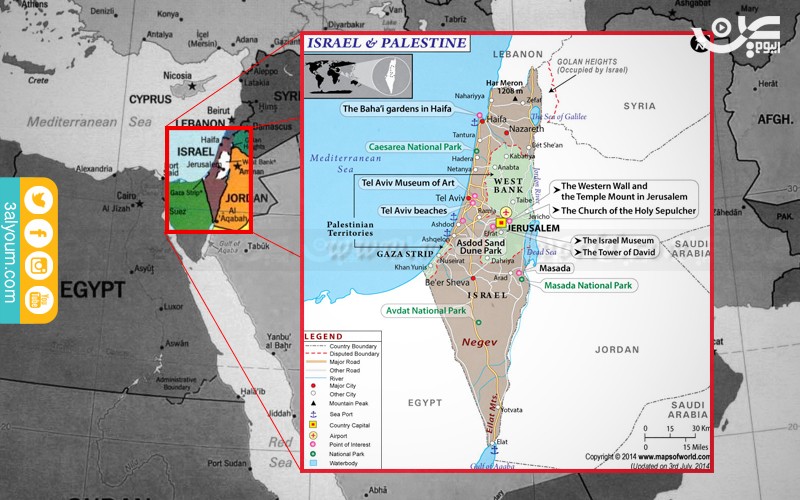 غضب إسلامي لإزالة اسم فلسطين من خرائط جوجل خريطة