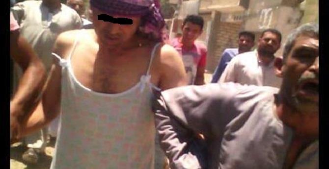 تقليد مسلسل الأسطورة .. عائلة بالفيوم تنتقم من زوج ابنتها بزفه في الشوارع مرتديا قميص نوم حريمي! تشهير