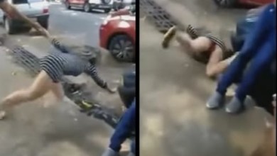 بالفيديو.. وصلة رقص لفتاة مع صديقها تنتهي بسقوطها في المجاري 48436