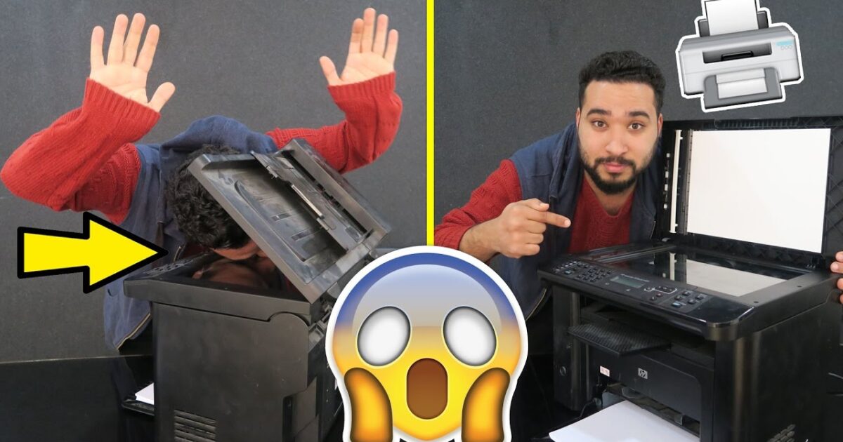 وضع وجهه بآلة الطباعة فكانت تلك النتيجة الغريبة ! 49962
