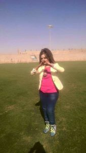 بالصورة ..الفنانة جواهر تزور استاد الهلال 170m