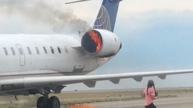 بالفيديو: اشتعال النيران في طائرة ركاب خلال هبوطها في دنفر 58940