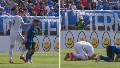 89571 - شاهد...اعتداء همجي وأول بطاقة حمراء لزلاتان إبراهيموفيتش في الدوري الأمريكي