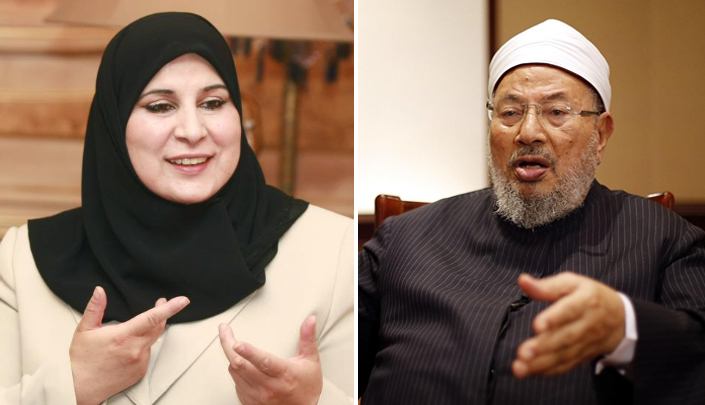 تقول: أجبرني على مشاهدة فيلم (إباحي).. طليقة الشيخ (القرضاوي) تكشف المثير عنه..! القرضاوي وطليقته