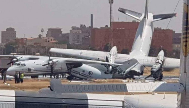 تصادم طائرتين في مطار الخرطوم