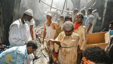 حريق سوق امدرمان