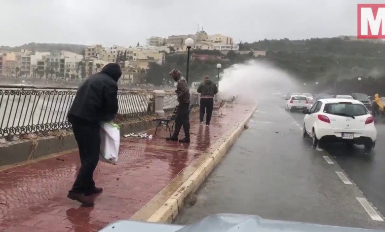 بالفيديو والصور... السماء تمطر أسماكا في مالطا 144944