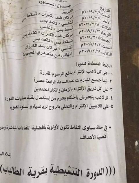 بالصورة.. قرية سودانية تثير ضجة واسعة بتنظيمها بطولة لكرة القدم وأسماء أنديتها (بركان ضد الكيزان _ تسقط بس _ تقعد بس) تسقط بس