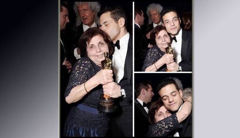 رامي مالك يحتضن والدته بعد فوزه بالأوسكار نجوم 8