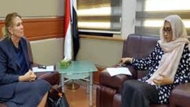 السفيرة الهولندية: نشجع المحادثات بين الأطراف الهام مع السفيرة الهولندية