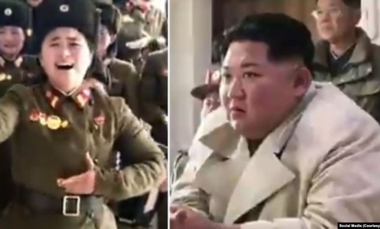 كوريات شماليات يرقصن حتى البكاء.. وكيم لا يتفاعل (فيديو) كيم