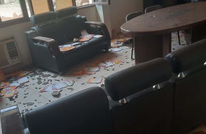 تدمير مكاتب محلية المناقل بسبب الحظر محلية المناقل 1