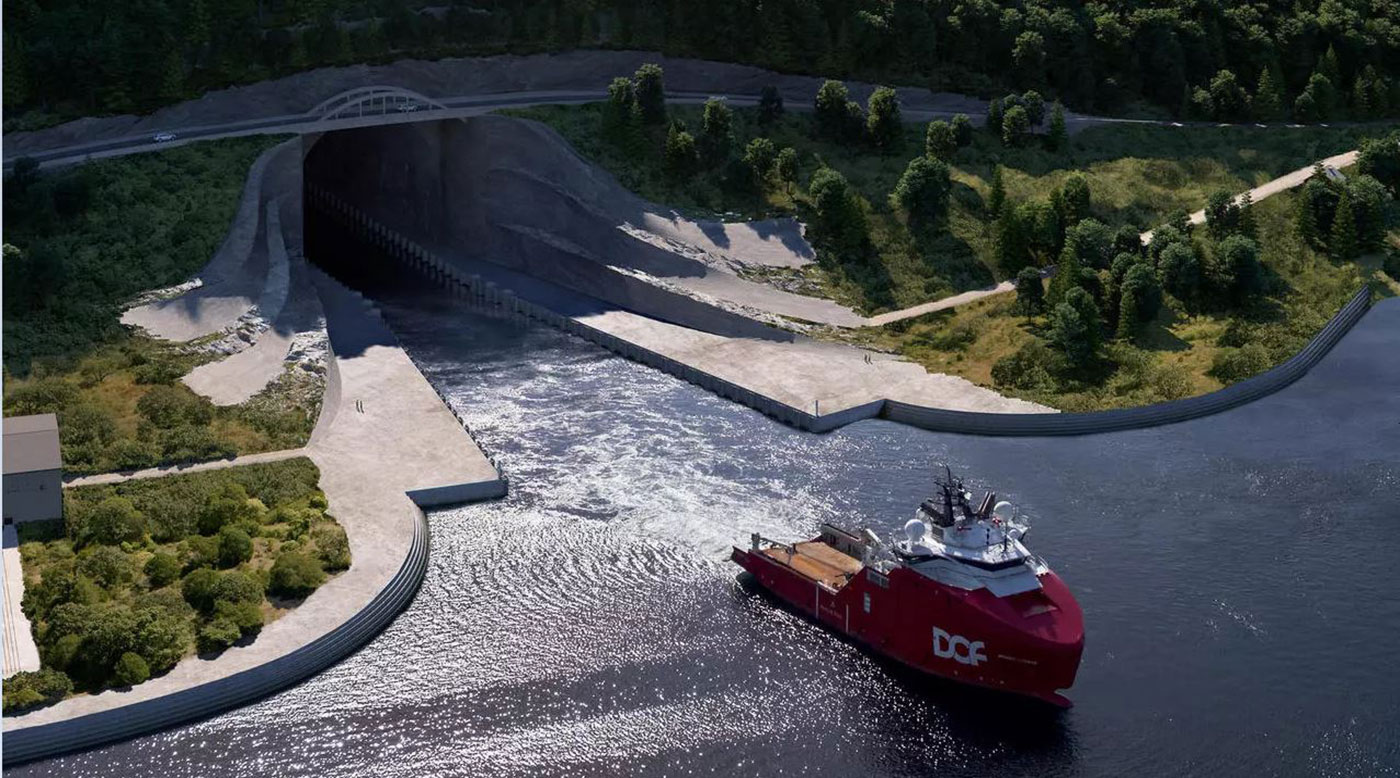 "تحفة هندسية" نرويجية.. بدء انجاز أول نفق للسفن حول العالم نفق سفن النرويج