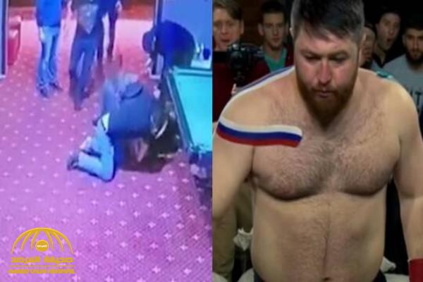 شاهد لحظة مقتل بطل العالم في المصارعة أثناء تواجده داخل مطعم.. وشقيقه ينتقم من القاتل قتل مصارع1