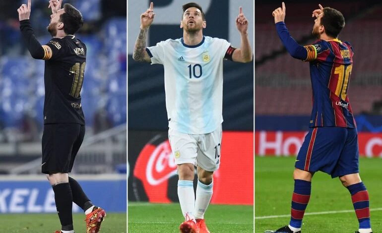 يرفع إصبعيه إلى السماء.. قصة حزينة وراء احتفال ميسي بأهدافه 2 91 1