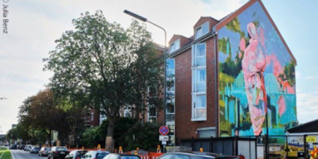 الثوب السوداني يزين مدينة هامبورغ الألمانية جداريات الثوب السوداني في المانيا