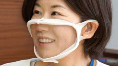 كمامة شفافة