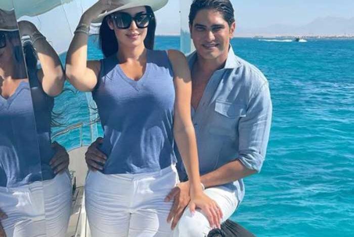 ياسمين صبري وزوجها يحتفلان بالعيد على متن يخت خاص في عرض البحر ياسمين صبري