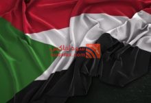 sudan flag wrinkled dark background 3d renderl