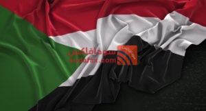 sudan flag wrinkled dark background 3d renderl