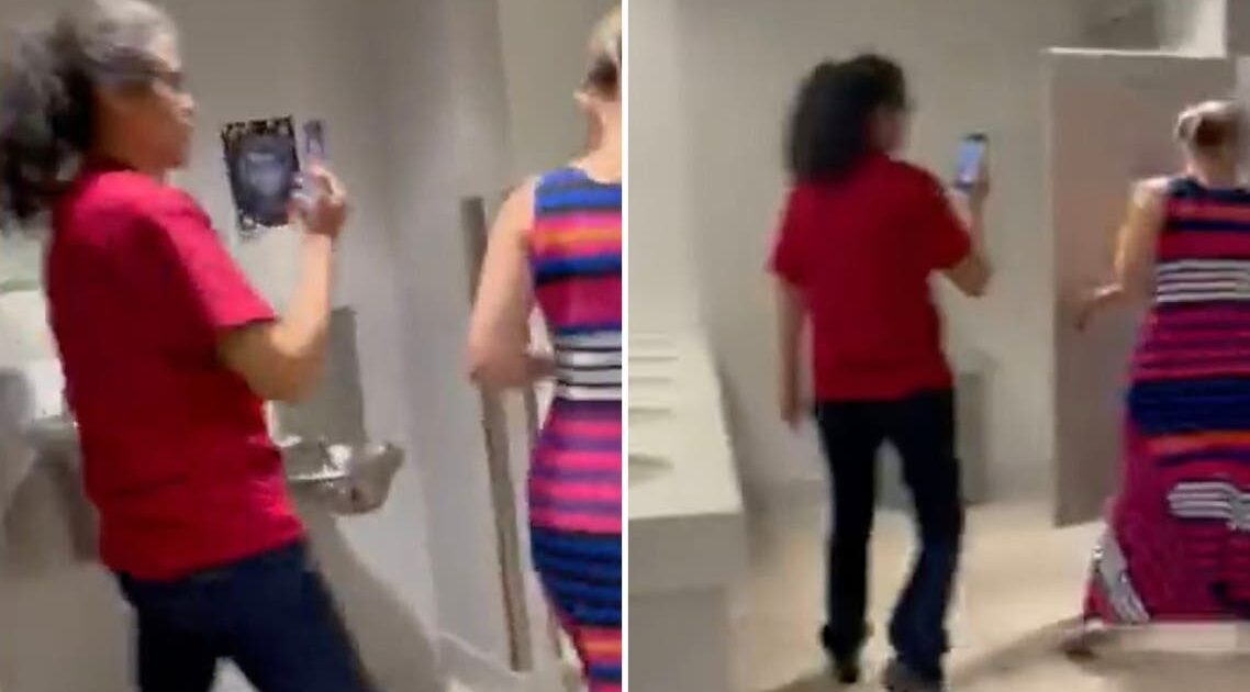 شاهد.. محتجون يلاحقون سيناتورة ديمقراطية حتى باب الحمام 7d1a1d27 7213 4b9c 9d8e c7147e6c89eb 16x9 1200x676 1