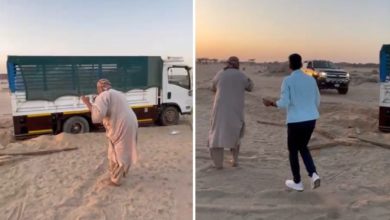 سوداني في صحراء السعودية