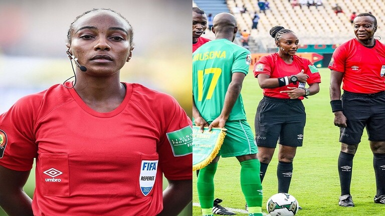 موقف محرج لأول حكمة في تاريخ كأس إفريقيا (فيديو) الحكمة سليمة