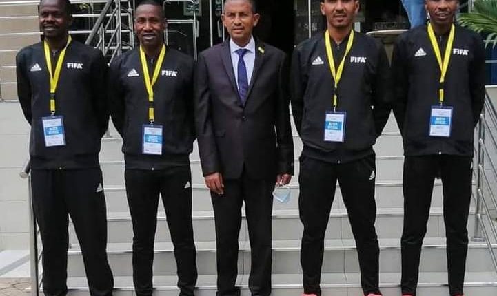 طاقم تحكيم سوداني لإدارة مباراة بلوزداد الجزائري و جلاكسي البتسواني طاقم تحكيم سوداني