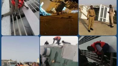 الدفاع المدني ينقذ (21) ملاحاً و (3) آلاف رأس ماشية من السفينة الغارقة بميناء سواكن FB IMG 1655070826100