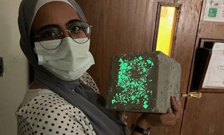 طالبات مصريات يبتكرن خرسانة ذاتية الإنارة طالبات مصريات يبتكرن خرسانة ذاتية الإنارة