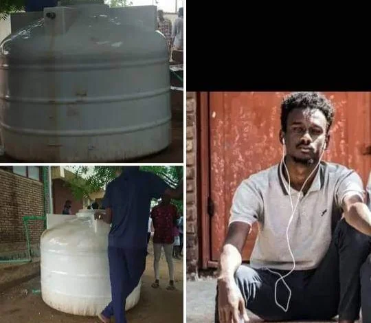 وفاة مواطن شاب بالأبيض جراء سقوط خزان مياه عليه بسبب العاصفة الترابية قبل ساعات وفاة مواطن شاب الابيض