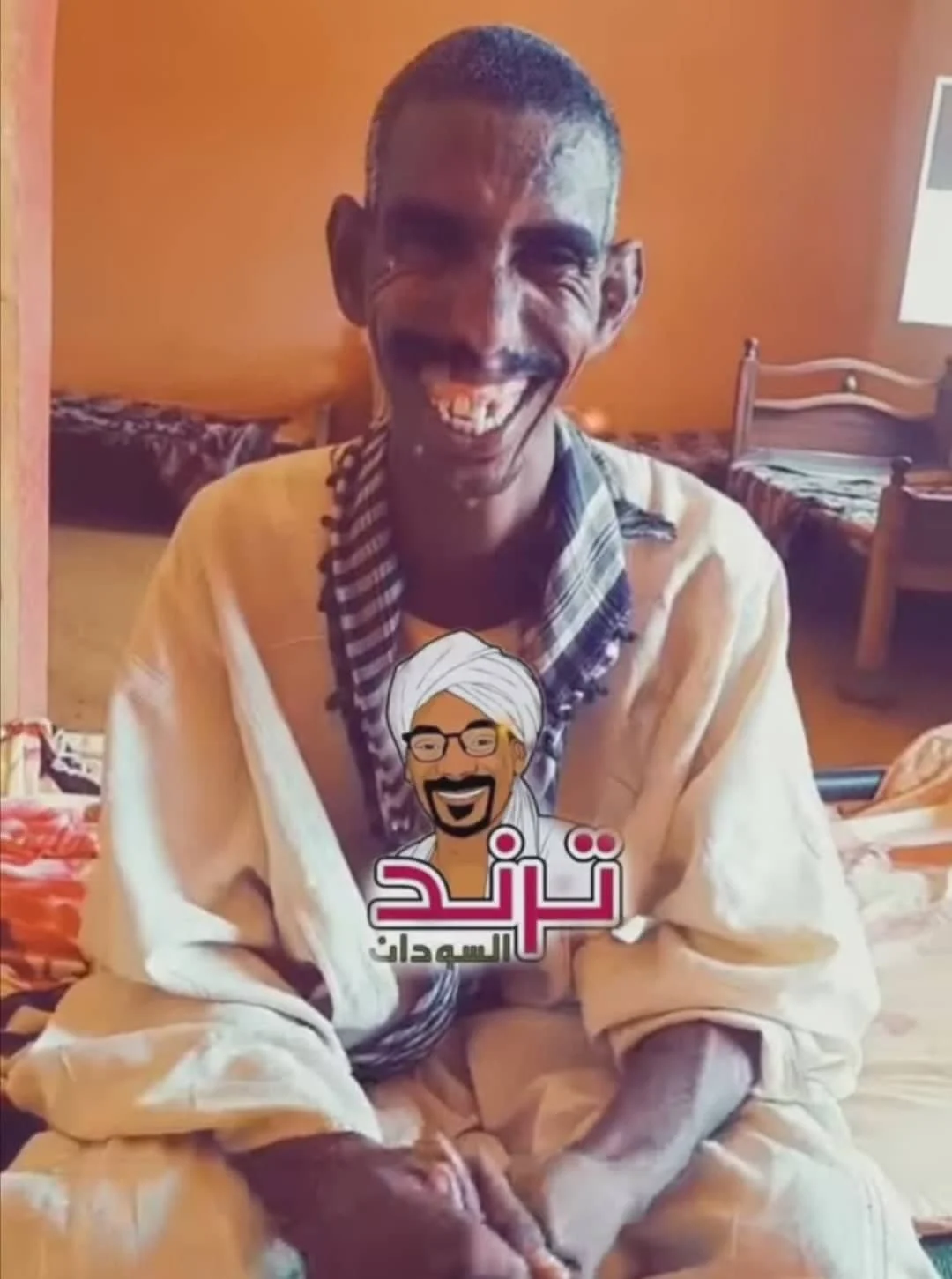 رجل سوداني يلقب بصاحب اجمل ضحكة jpg