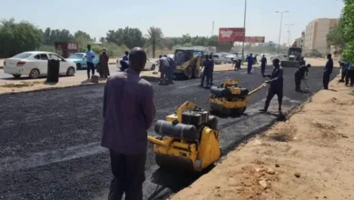 استمرار أعمال صيانة الطرق و الجسور الحيوية بالخرطوم صيانة طرق 1