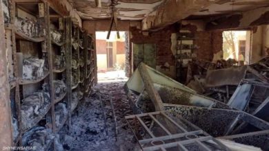 حريق مكتبة وثائق