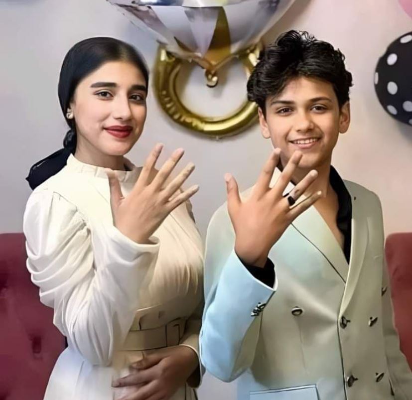 شاهد.. خطوبة أصغر عروسين في مصر تثير جدلا واسعا.. والعريس يكشف مفاجآت: أنا فاتح بيتين image