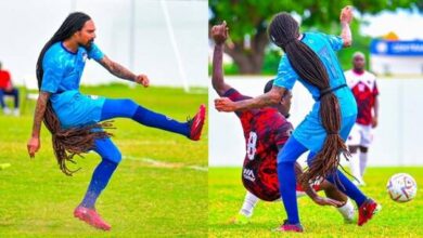 لاعب كرة قدم شعر - لاعب كرة قدم يخطف الأنظار بمظهره “الغريب” خلال إحدى المباريات
