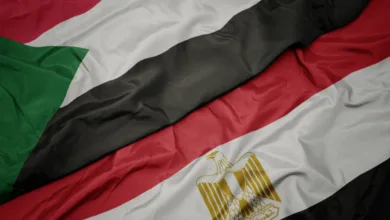 علم السودان و علم مصر
