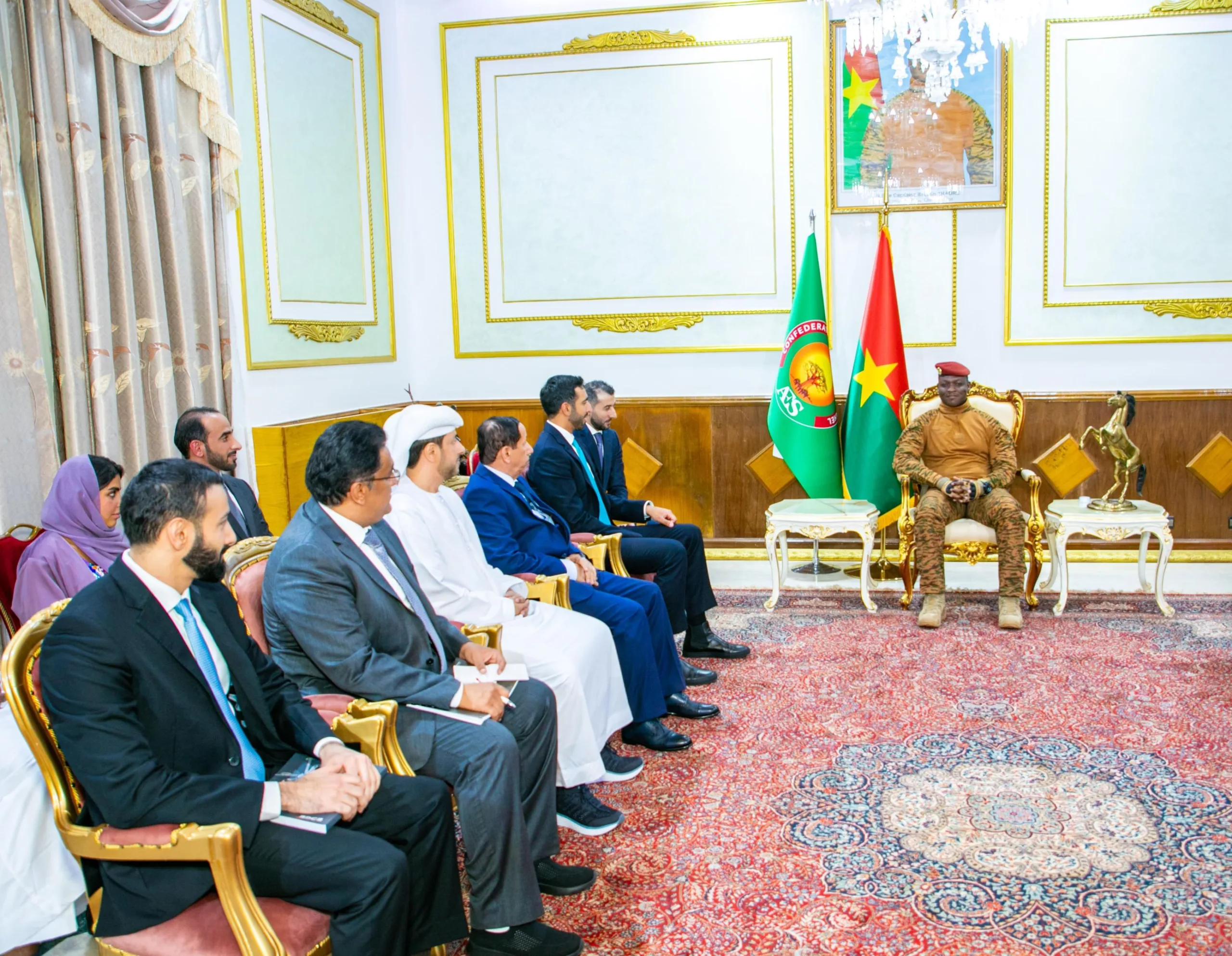 شخبوط بن نهيان يزور بوركينا فاسو ويلتقي إبراهيم تراوري ابراهيم تراوري scaled