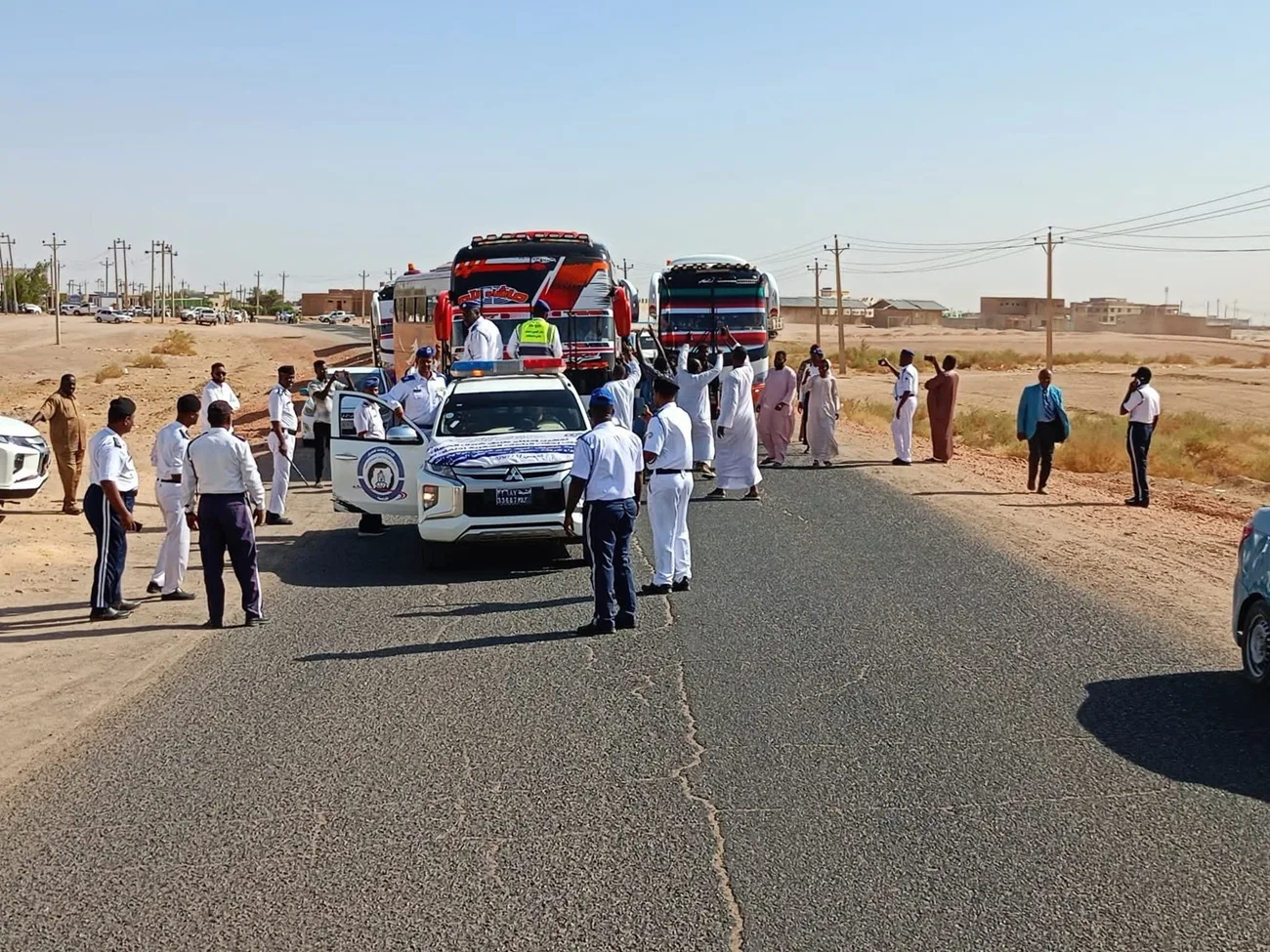 المرور تشارك في احتفالية تشغيل شريان الشمال شريان الشمال